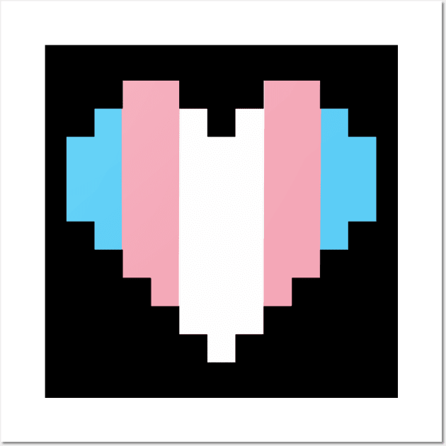 Transgender 8-bit Heart Wall Art by TheUndeadDesign